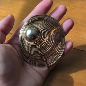 Gold Circular Brooch